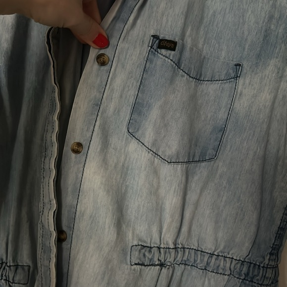 Like New Obey Denim Shirt - Picture 2 of 6